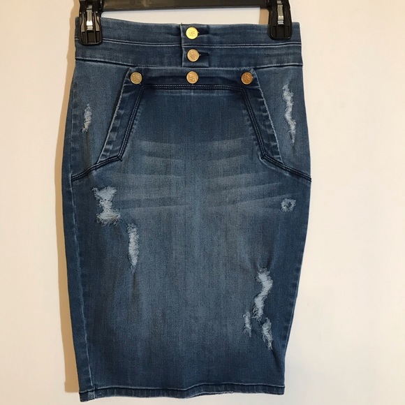 bebe Dresses & Skirts - Bebe denim skirt. bebe Dresses & Skirts - Bebe denim skirt.
